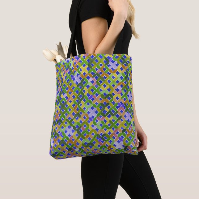 Mediterranean Mosaic Tote Bag (Close Up)