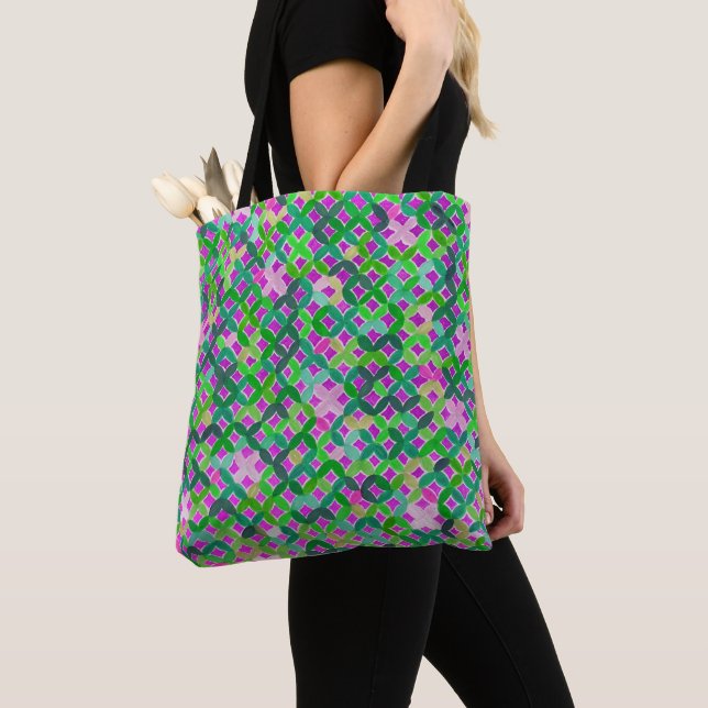 Mediterranean Mosaic Tote Bag (Close Up)