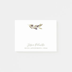 Mediterranean Olive Branch Personalised Post-it Notes