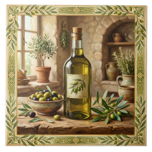 Mediterranean Olive Oil Tuscan Kitchen Backsplash Tile