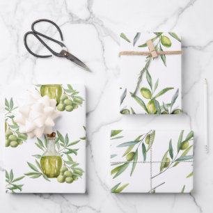 Mediterranean Olive Wrapping paper