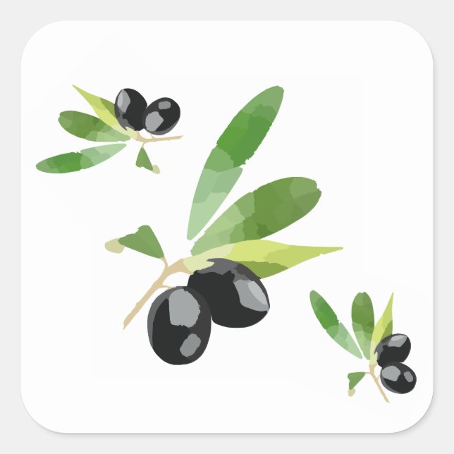 Mediterranean Olives Sticker (Front)