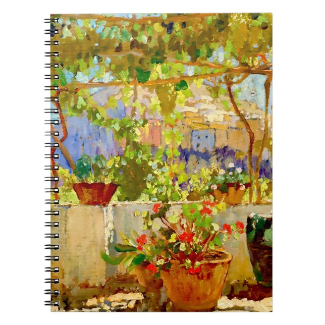 Mediterranean Pergola by Konstantin Gorbatov Notebook (Front)