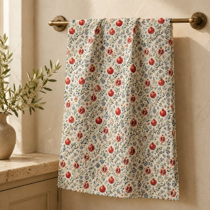 Mediterranean Pomegranate Olive Branch Kitchen Tow Tea Towel