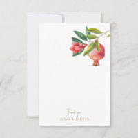 Mediterranean Pomegranate Shower Blank Thank You