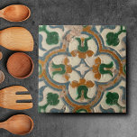 Mediterranean Portuguese flower azulejos tiles<br><div class="desc">Reproduction: Azulejos Portuguese tile green, yellow and white flower design Not intended for outdoor use. Our tiles are reproductions of costly authentic original antique tiles. We suggest that you order one tile to review before placing a large order. This is a pretty design tile go with every colour scheme. You...</div>