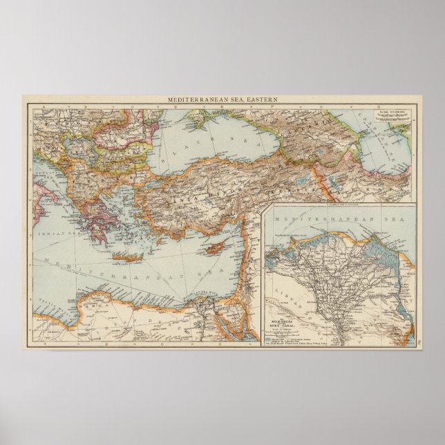 Mediterranean Sea E Poster (Front)