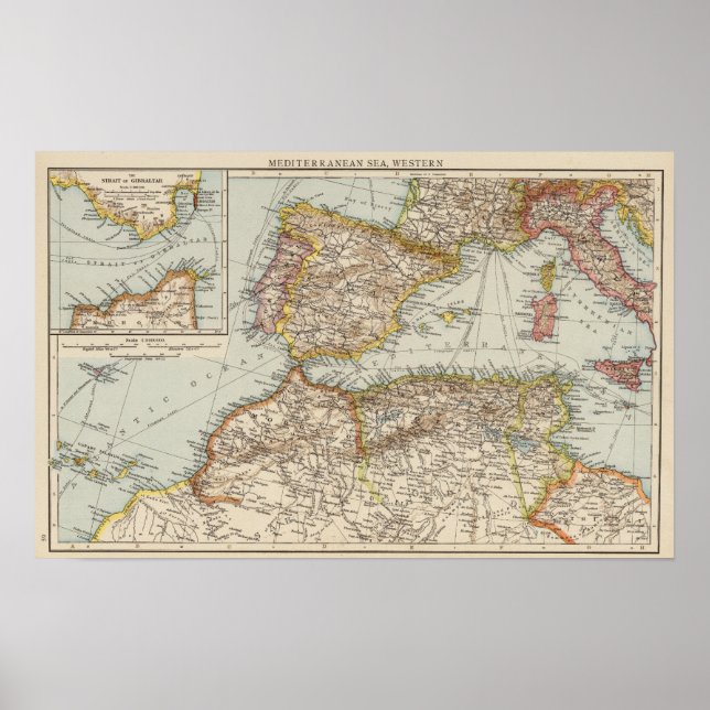 Mediterranean Sea W Poster (Front)