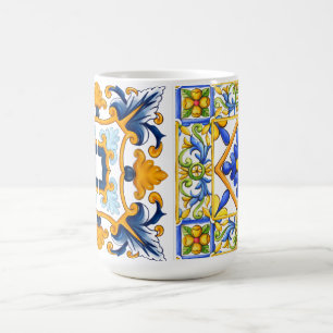 Mediterranean,Sicilian tiles,lemons     Coffee Mug