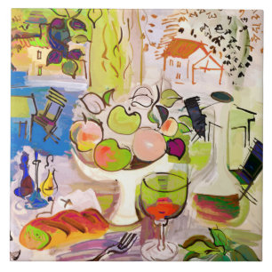 Mediterranean Still Life  Ceramic Photo Tile