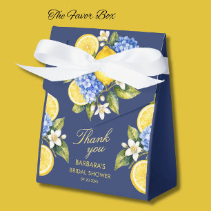 Mediterranean Style Thank You Lemon Bridal Shower  Favour Box