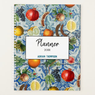 Mediterranean Summer Fruit & Blue Mosaic Planner