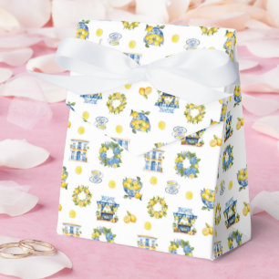 Mediterranean Summer Lemon Pattern  Favour Box