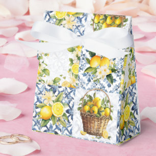 Mediterranean Summer Lemon Pattern  Favour Box