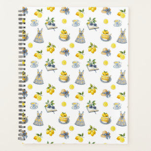 Mediterranean Summer Lemon Pattern  Planner