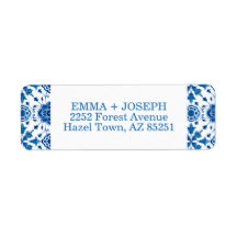 Mediterranean summer modern tile Wedding Address