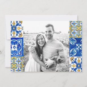 Mediterranean summer Photo Wedding "Thank you"  Save The Date