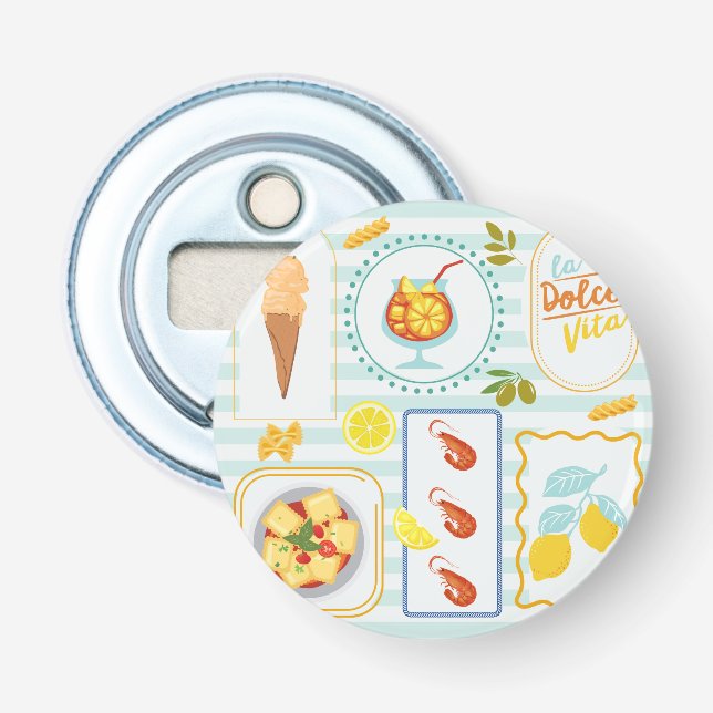 Mediterranean Summer Vibes Bottle Opener (Front)