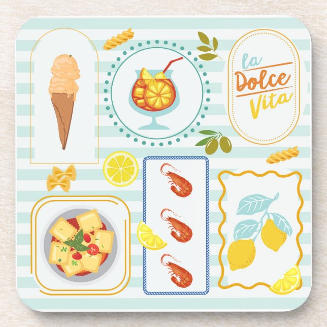 Mediterranean Summer Vibes Coaster (Front)