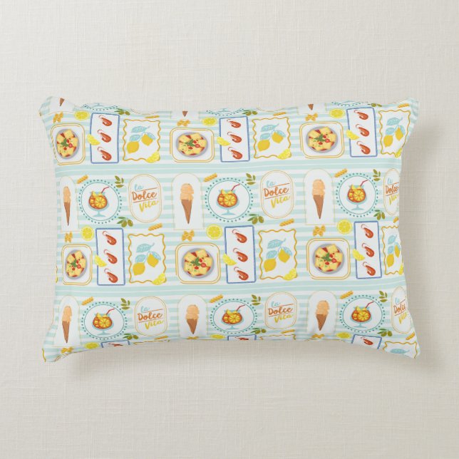 Mediterranean Summer Vibes Decorative Cushion (Front)