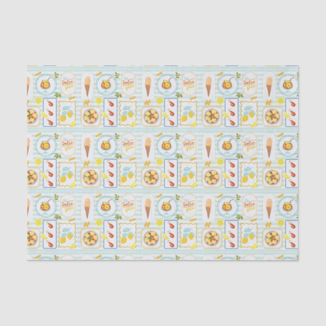 Mediterranean Summer Vibes Tissue Paper (Front)