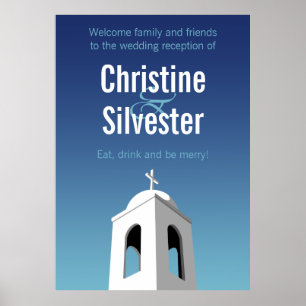 Mediterranean Summer, wedding reception welcome Poster