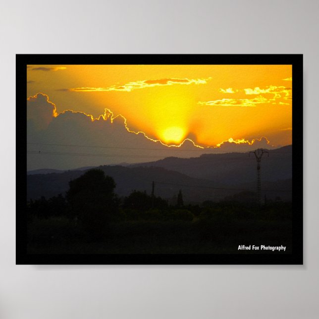 Mediterranean Sunset Poster (Front)