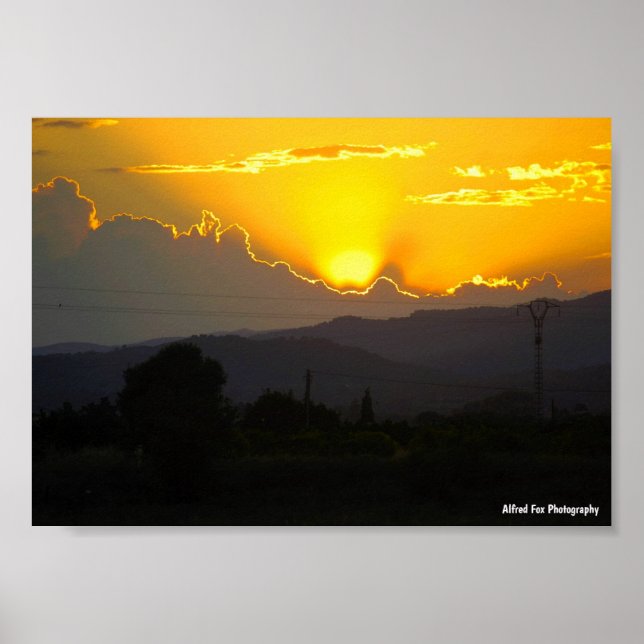 Mediterranean Sunset Poster (Front)