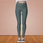 Mediterranean Teal Solid Colour Leggings<br><div class="desc">Mediterranean Teal Solid Colour</div>