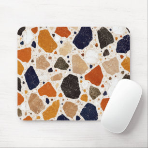 Mediterranean Terrazzo Abstract Design Mouse Mat