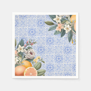 Mediterranean Tile Bridal Shower Napkin