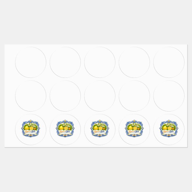 Mediterranean Tile Lemon – Watercolor Art with Nam (Sheet)