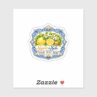 Mediterranean Tile Lemon – Watercolor Art with Nam