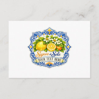 Mediterranean Tile Lemon – Watercolor Art with Nam Enclosure Card