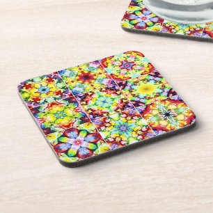 Mediterranean Tiles, Alcohol Ink Tiles, Majolica Coaster