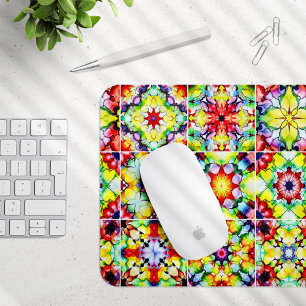 Mediterranean Tiles, Alcohol Ink Tiles, Majolica Mouse Mat