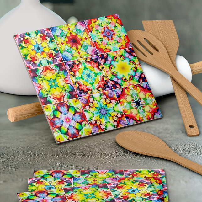 Mediterranean Tiles, Alcohol Ink Tiles, Majolica Tile (Creator Uploaded)