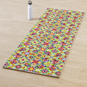 Mediterranean Tiles, Alcohol Ink Tiles, Majolica Yoga Mat