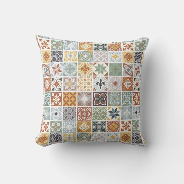 Mediterranean Tiles Cushion (Front)