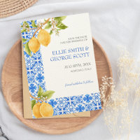 Mediterranean Tiles Lemon Citrus Italy Wedding