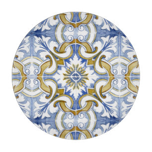 Mediterranean tiles, majolica,Sicilian style     Cutting Board