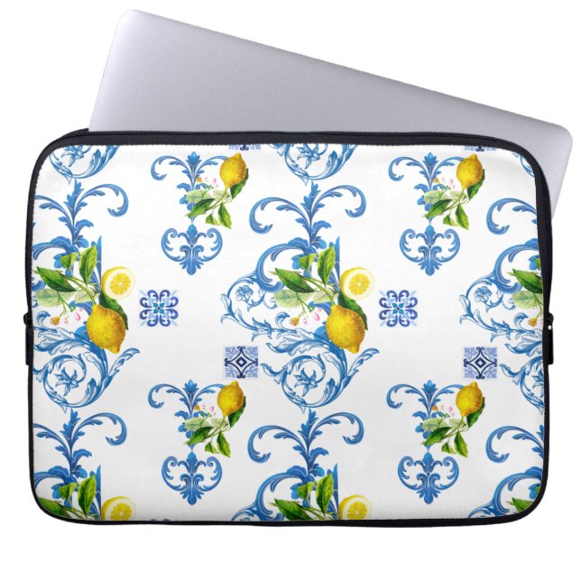 Mediterranean tiles, majolica,Sicilian style     Laptop Sleeve (Front)
