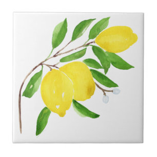Mediterranean tiles, majolica,Sicilian style,lemon Tile
