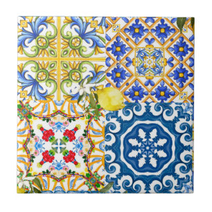Mediterranean tiles, majolica,Sicilian style      Tile