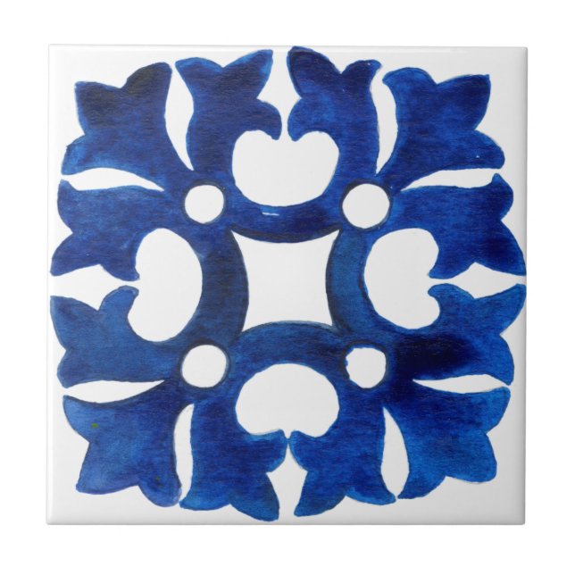 Mediterranean tiles,majolica, Sicilian style    Tile (Front)