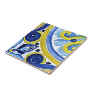 Mediterranean tiles, majolica,Sicilian style Tile