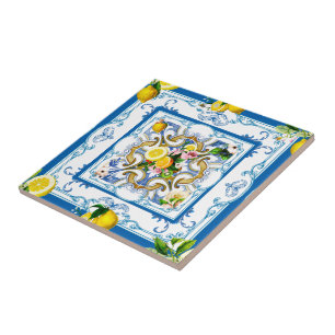 Mediterranean tiles, majolica,Sicilian style Tile