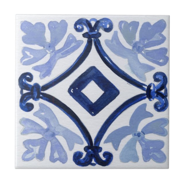 Mediterranean tiles, majolica,Sicilian style  Tile (Front)