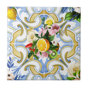 Mediterranean tiles, majolica,Sicilian style Tile