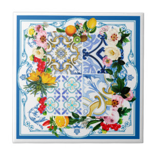 Mediterranean tiles, majolica,Sicilian style Tile